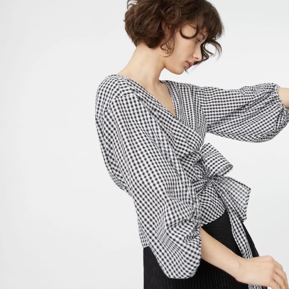 Club Monaco Riston Gingham Cotton Blouse
